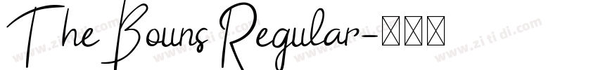The Bouns Regular字体转换